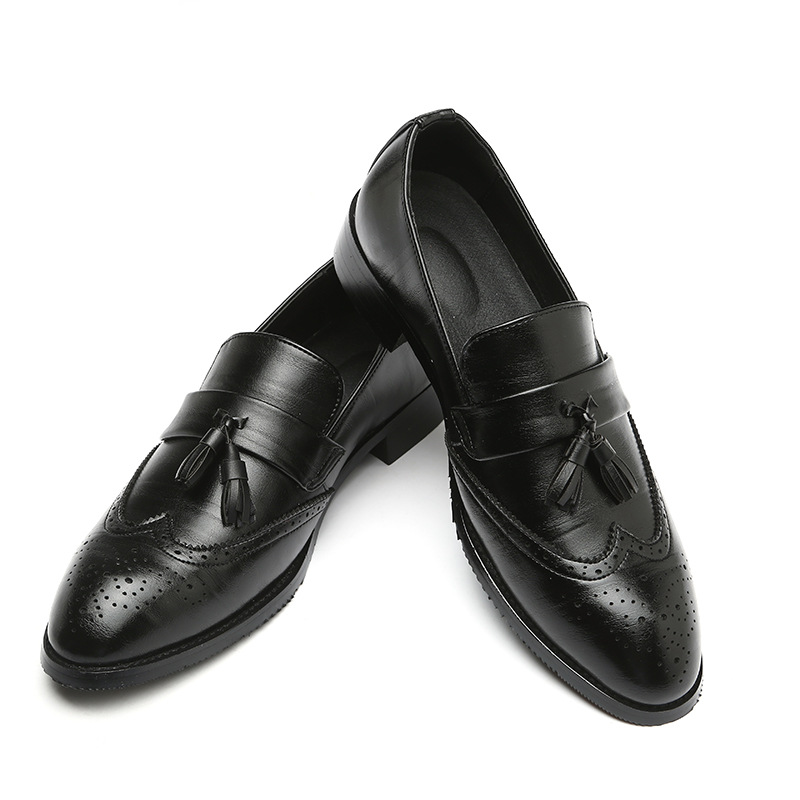 Women Formal Office Wear Shoes - รองเท้าโลฟเฟอร์หนังแท้แบบคลาสสิกสำหรับผู้ชาย ตกแต่งพู่ห้อย ทำมือ สวมใส่สบาย เหมาะสำหรับใส่ทำงาน แต่งงาน