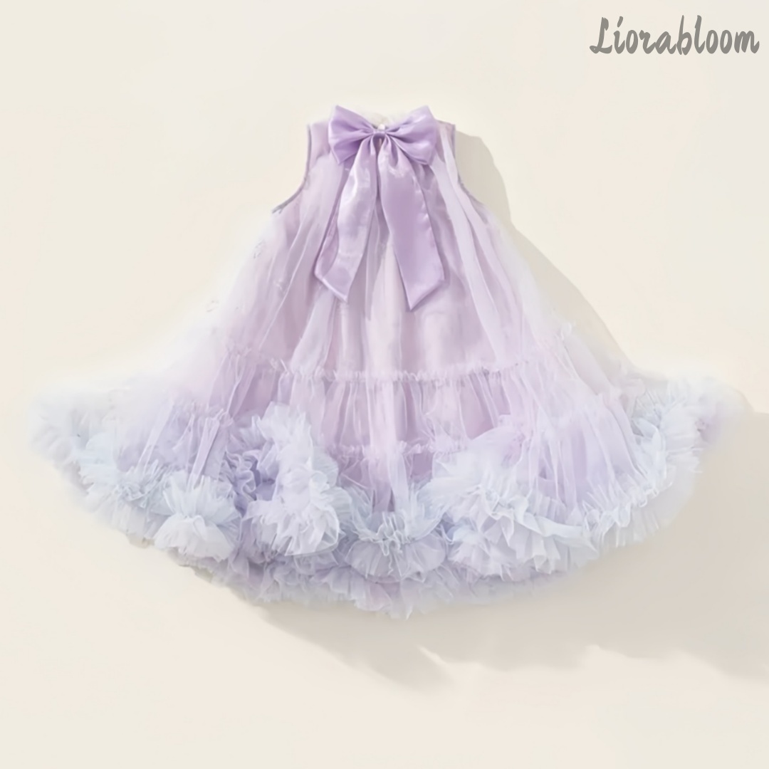Formal Wear Gowns For Women - ชุดเดรสเจ้าหญิงสีม่วงสำหรับใส่ทุกวัน ชุดราตรี แต่งขอบลูกไม้ ประดับโบว์ ชุดเพื่อนเจ้าสาว ชุดเดรสงานปาร์ตี้
