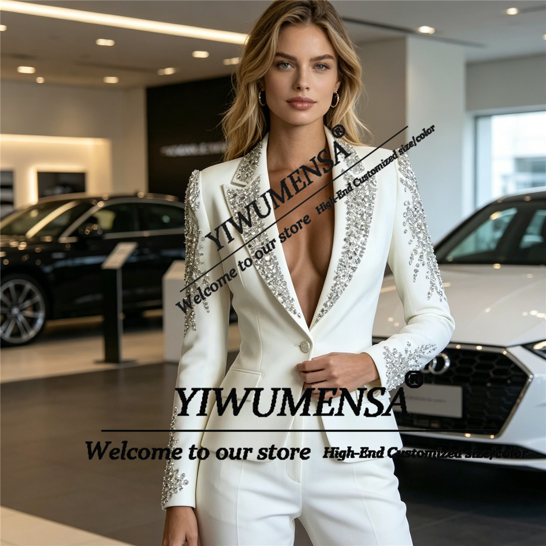 ชุดสูทผู้หญิงหรูหรา 2 ชิ้น ประ - Women'S Formal Wear Pants บทวิจารณ์และราคา
