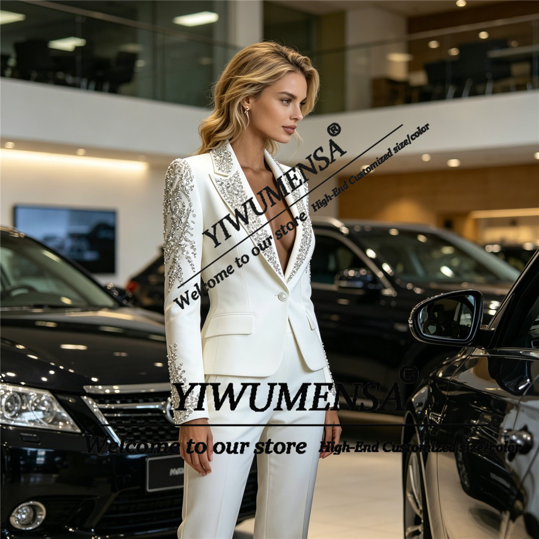 ชุดสูทผู้หญิงหรูหรา 2 ชิ้น ประ - Women'S Formal Wear Pants บทวิจารณ์และราคา