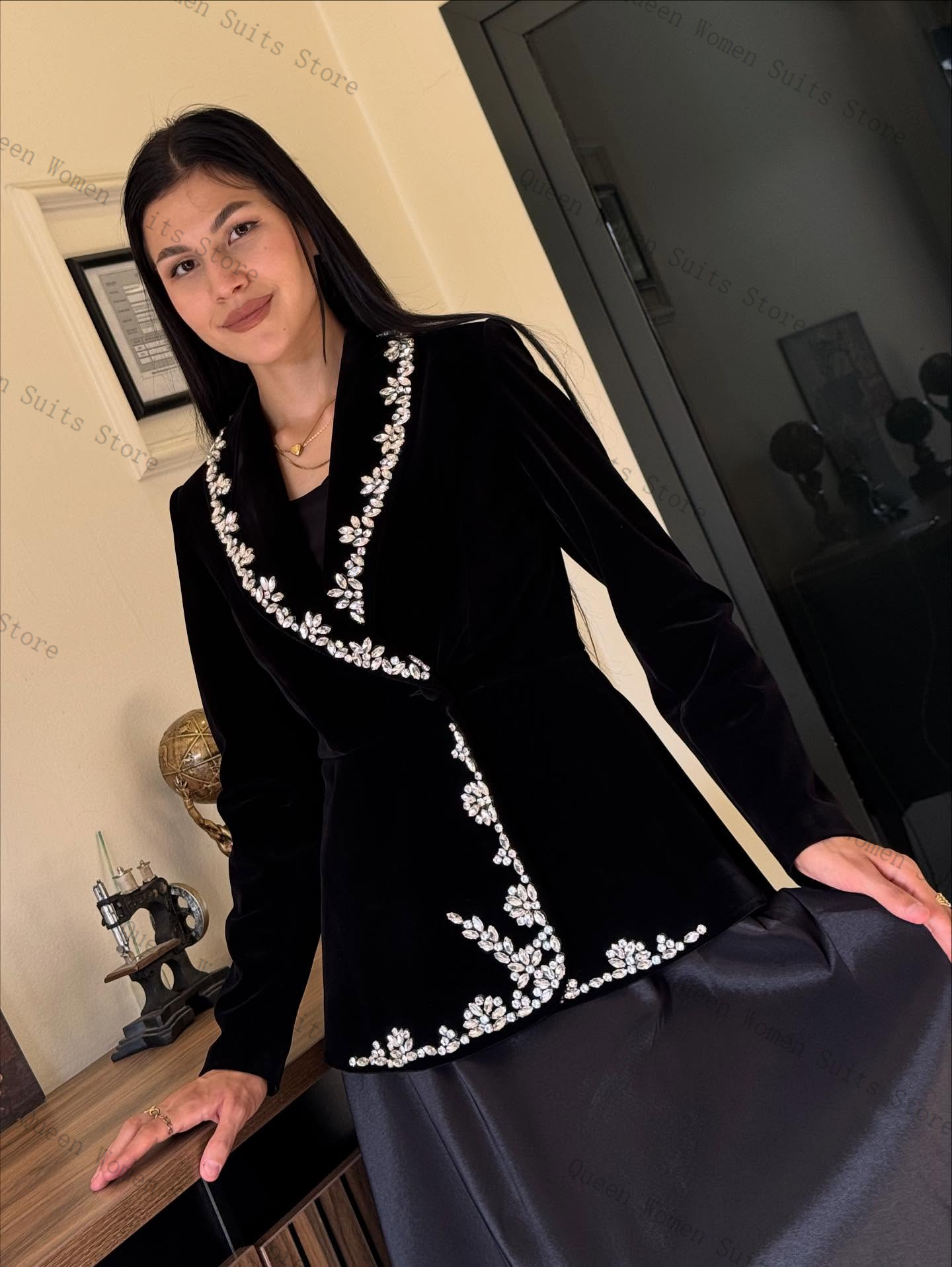 ชุดสูทกำมะหยี่สำหรับผู้หญิง 2  - Women'S Formal Wear Wedding Guest บทวิจารณ์และราคา