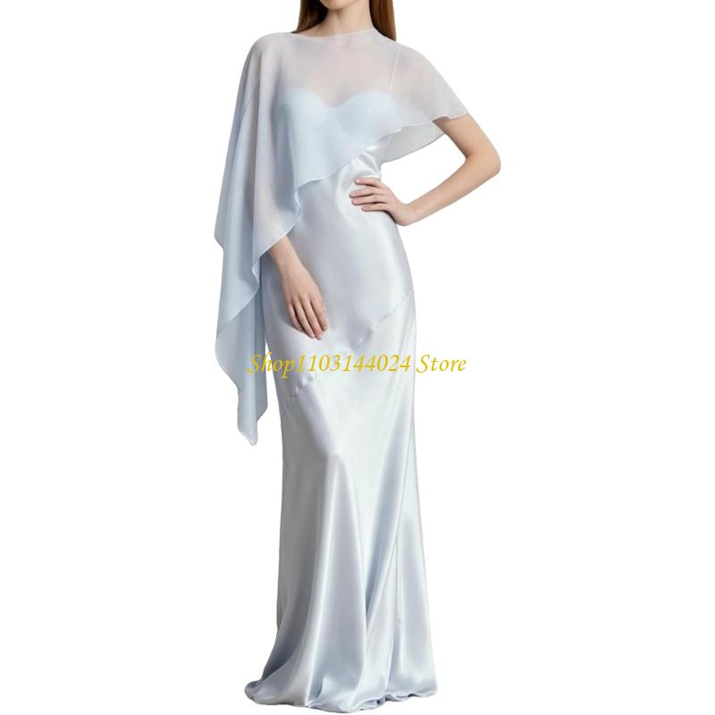 N5KE ผ้าชีฟองผ้าคลุมไหล่ไหลสำห - Women'S Formal Wear Wedding Guest บทวิจารณ์และราคา