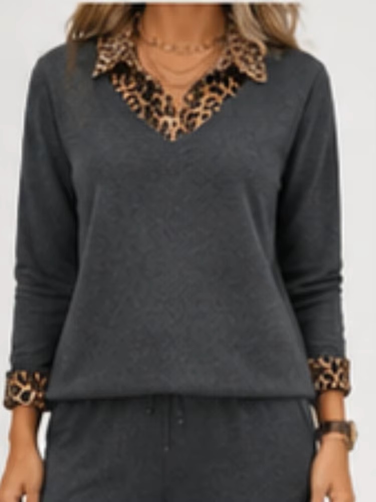 เสื้อสเวตเตอร์ถักแขนยาว คอวี ส - Women Formal Wear Office บทวิจารณ์และราคา