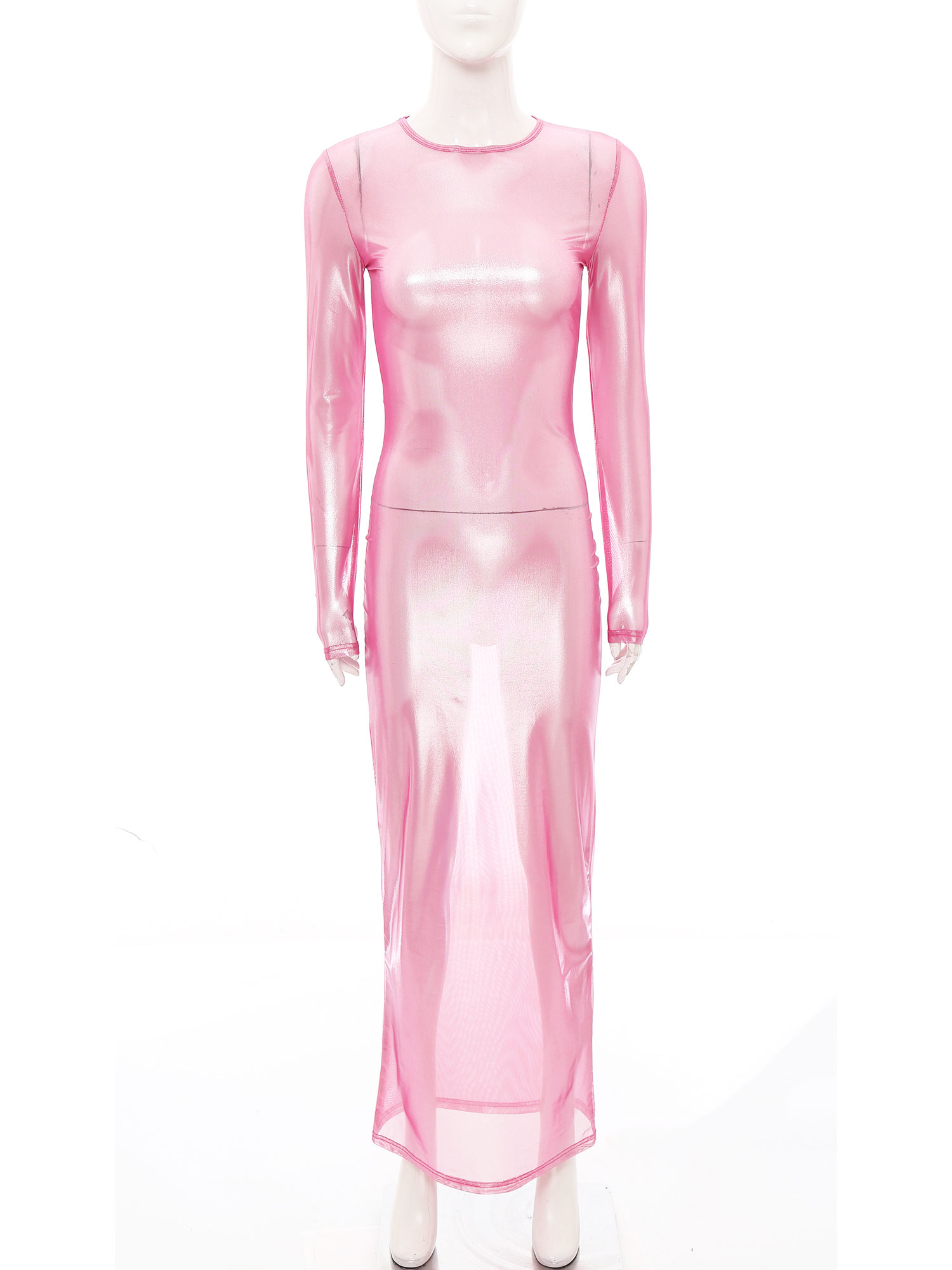 สตรี SHINY METALLIC SHEER ชุดย - Formal Wear Gowns For Women บทวิจารณ์และราคา