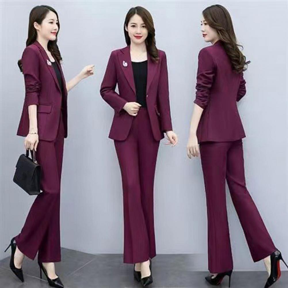 ชุดสูทผู้หญิง 2 ชิ้น/เซ็ต เสื้ - Women'S Formal Wear Pants บทวิจารณ์และราคา