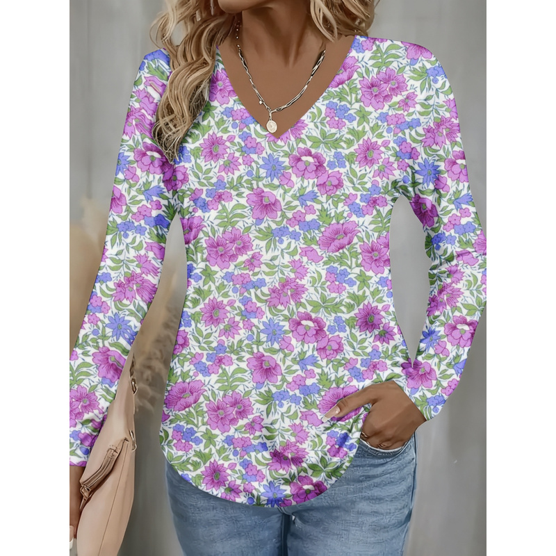 เสื้อผู้หญิงคอวีแขนยาวลายพิมพ์ - Women'S Formal Wear Wedding Guest บทวิจารณ์และราคา